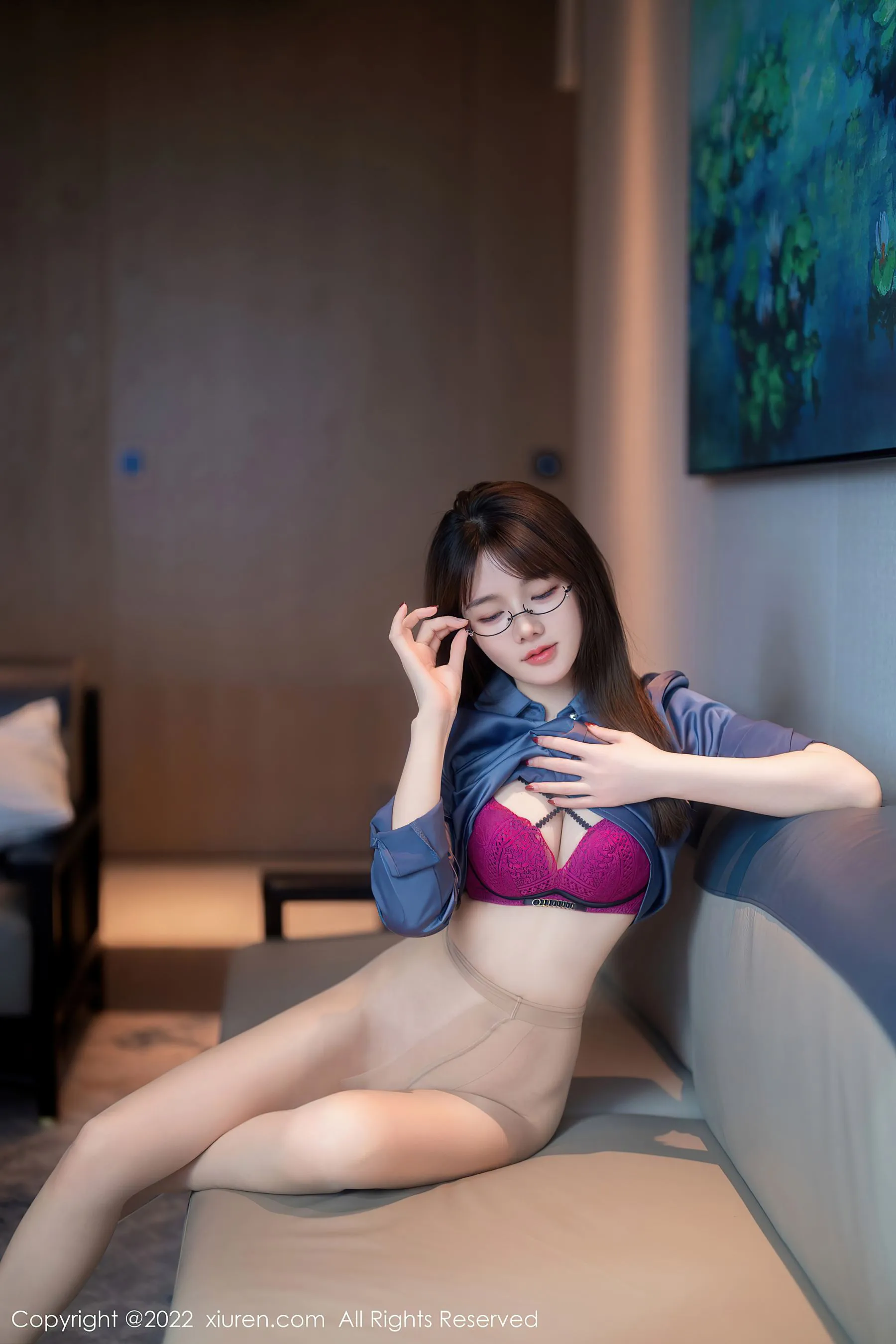 秀人网 No.5419 婠婠么 丝袜眼镜娘 插图4