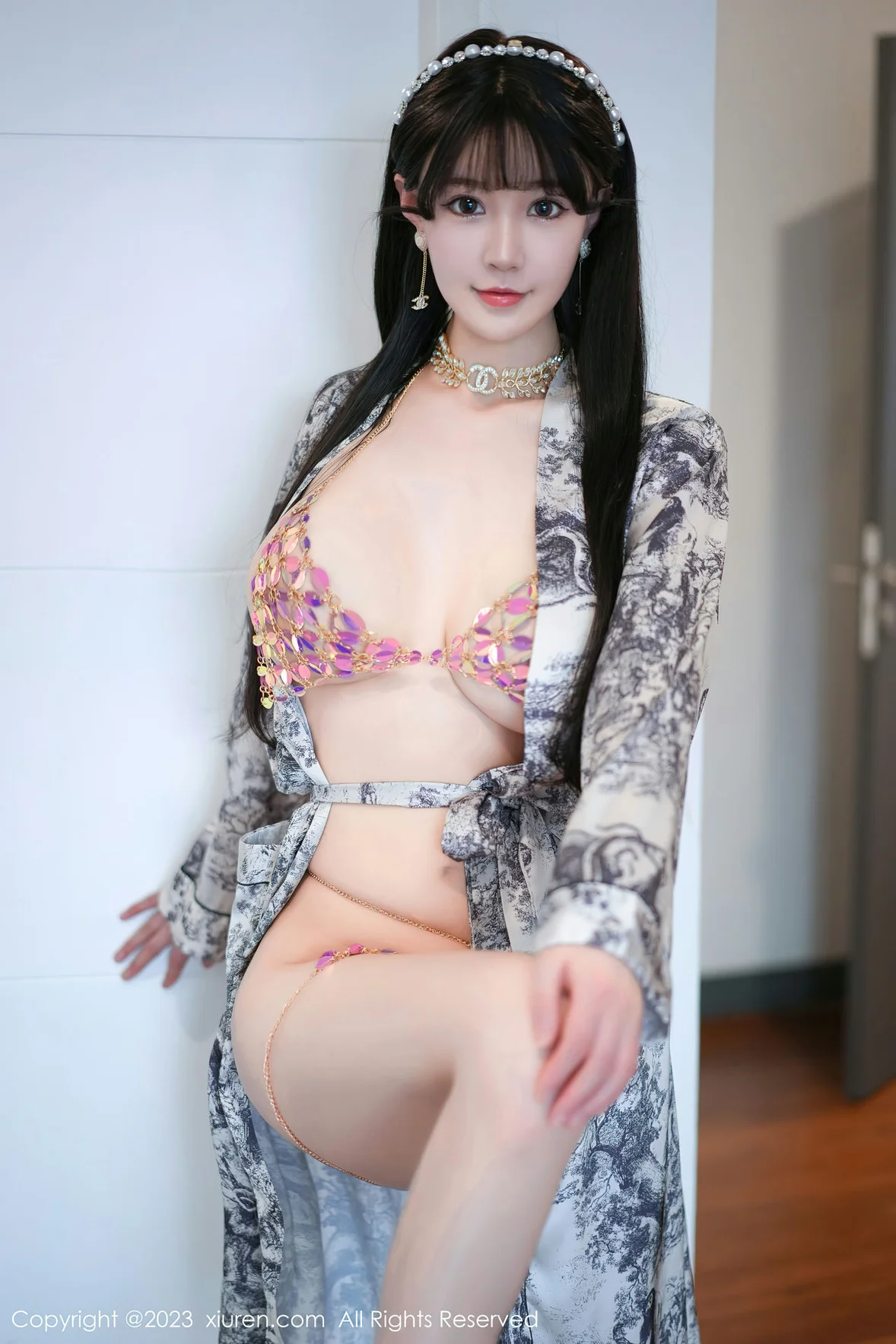 XiuRen 秀人 No.6932 朱可儿Flora 灰色睡袍性感写真 [71P] 插图8