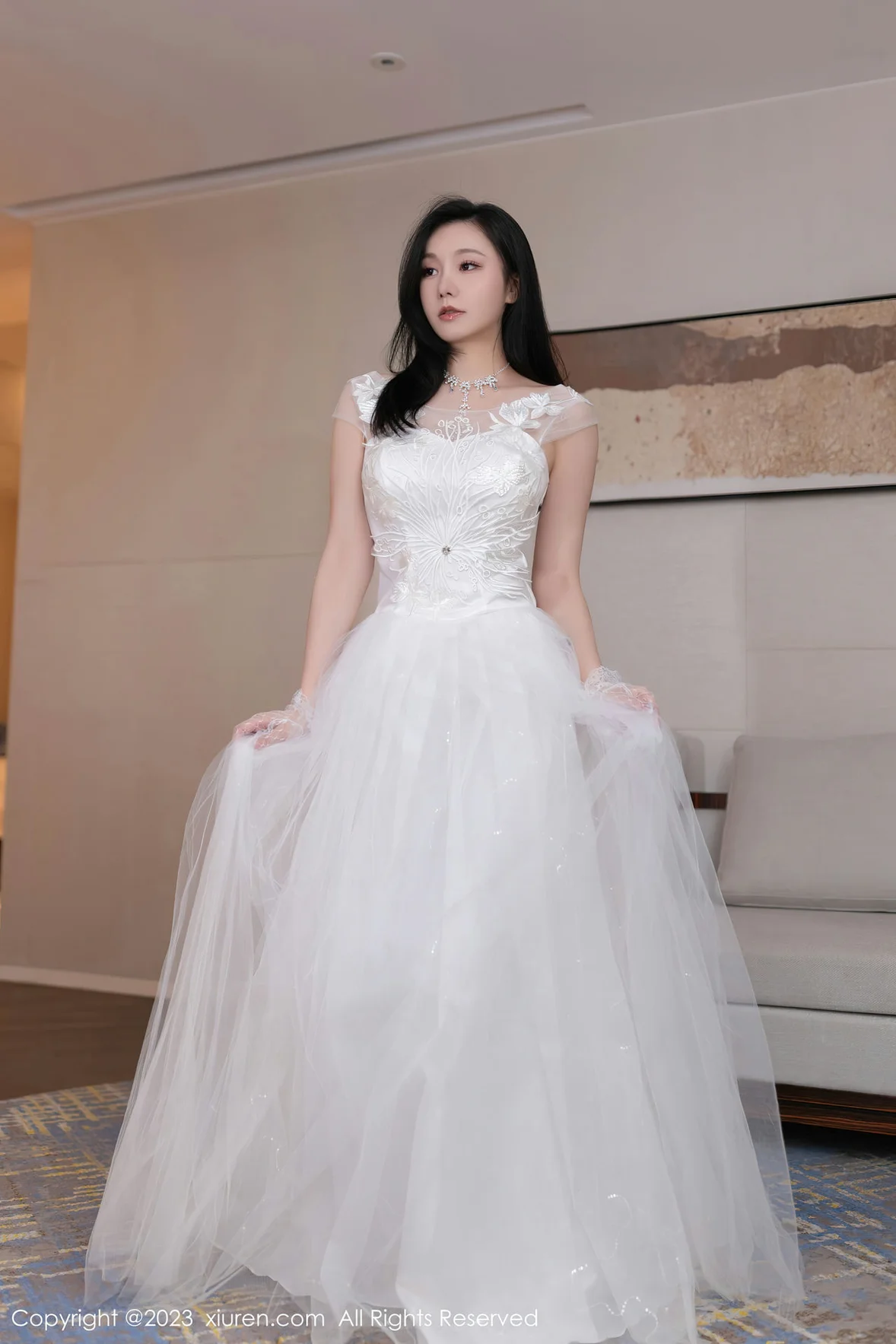 XiuRen 秀人 No.7201 安然anran 白色婚纱性感写真 [80P] 插图9