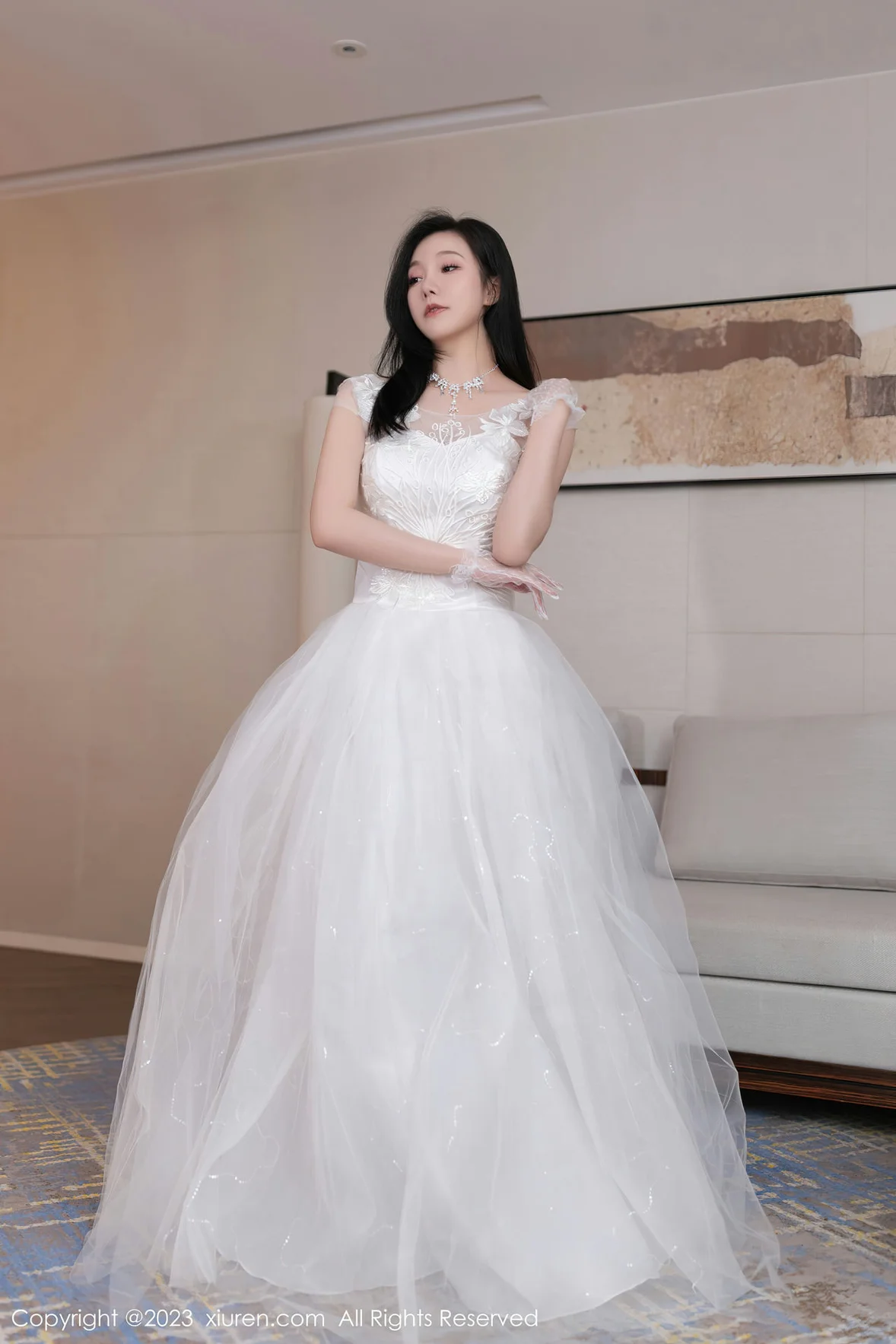XiuRen 秀人 No.7201 安然anran 白色婚纱性感写真 [80P] 插图8