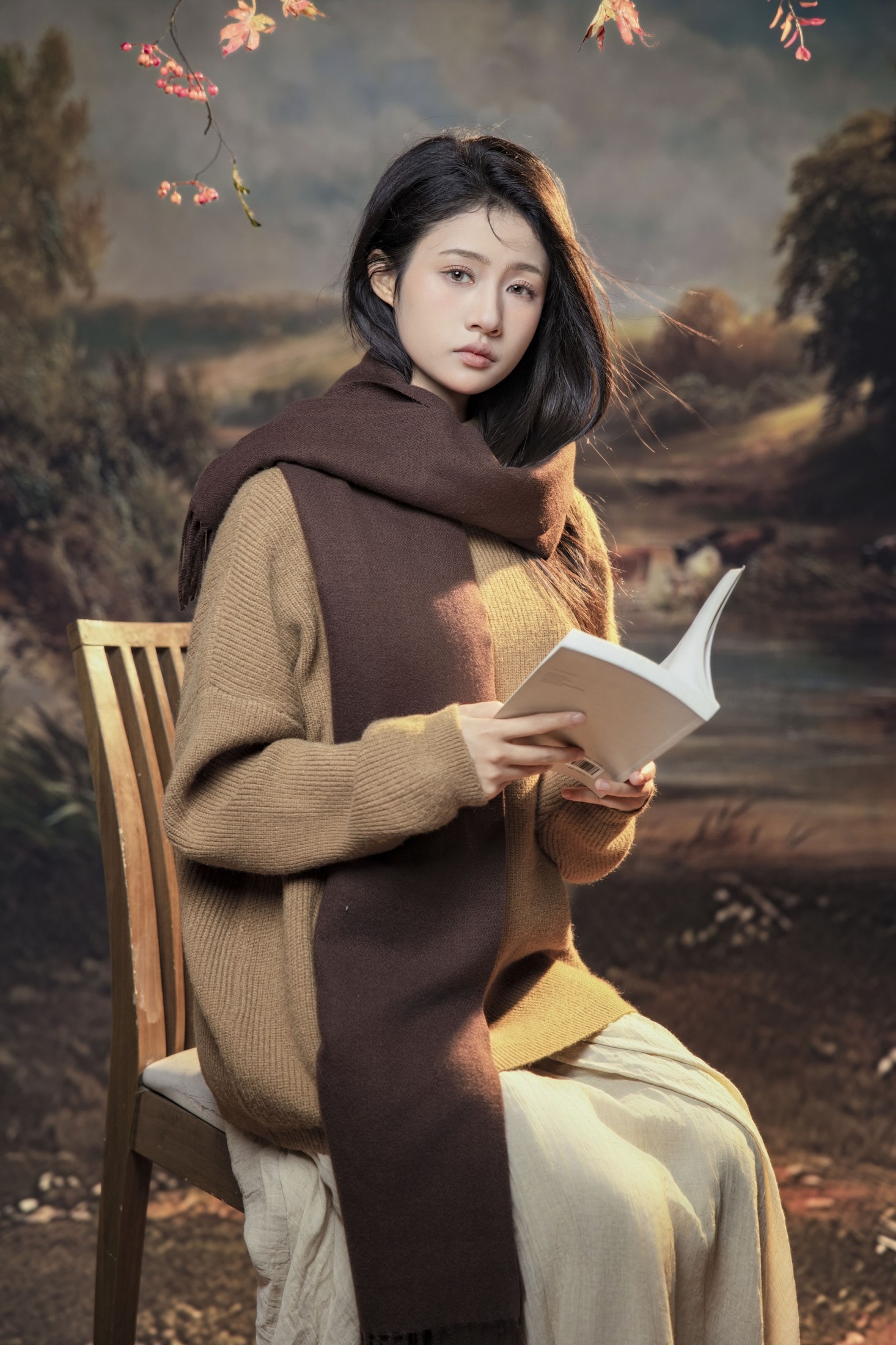 ID9859深秋的文艺少女 - 妍画集-妍画集