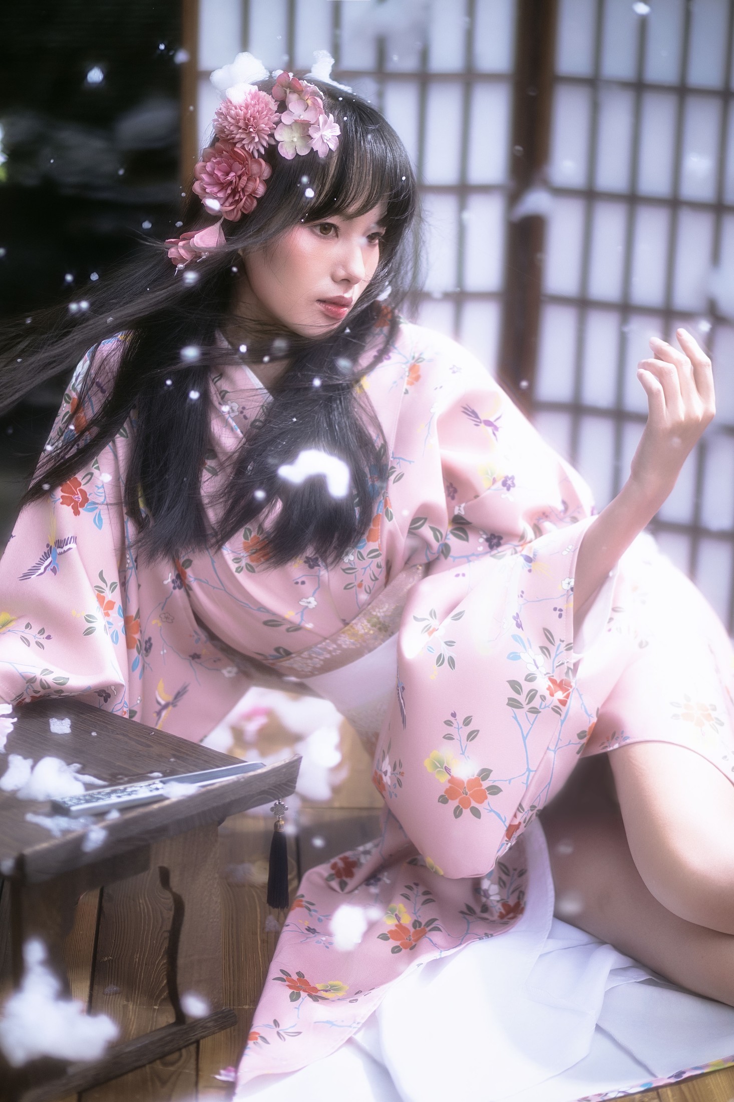 ID9980夜樱和服少女 - 妍画集-妍画集