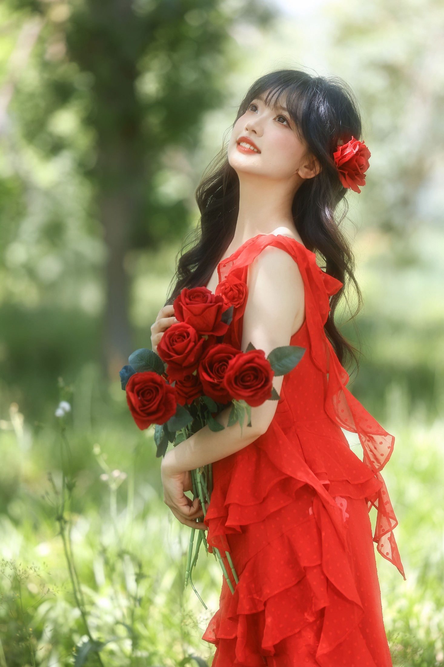 ID10517满屏生命力，像极了夏日肆意绽放的红玫瑰 - 妍画集-妍画集