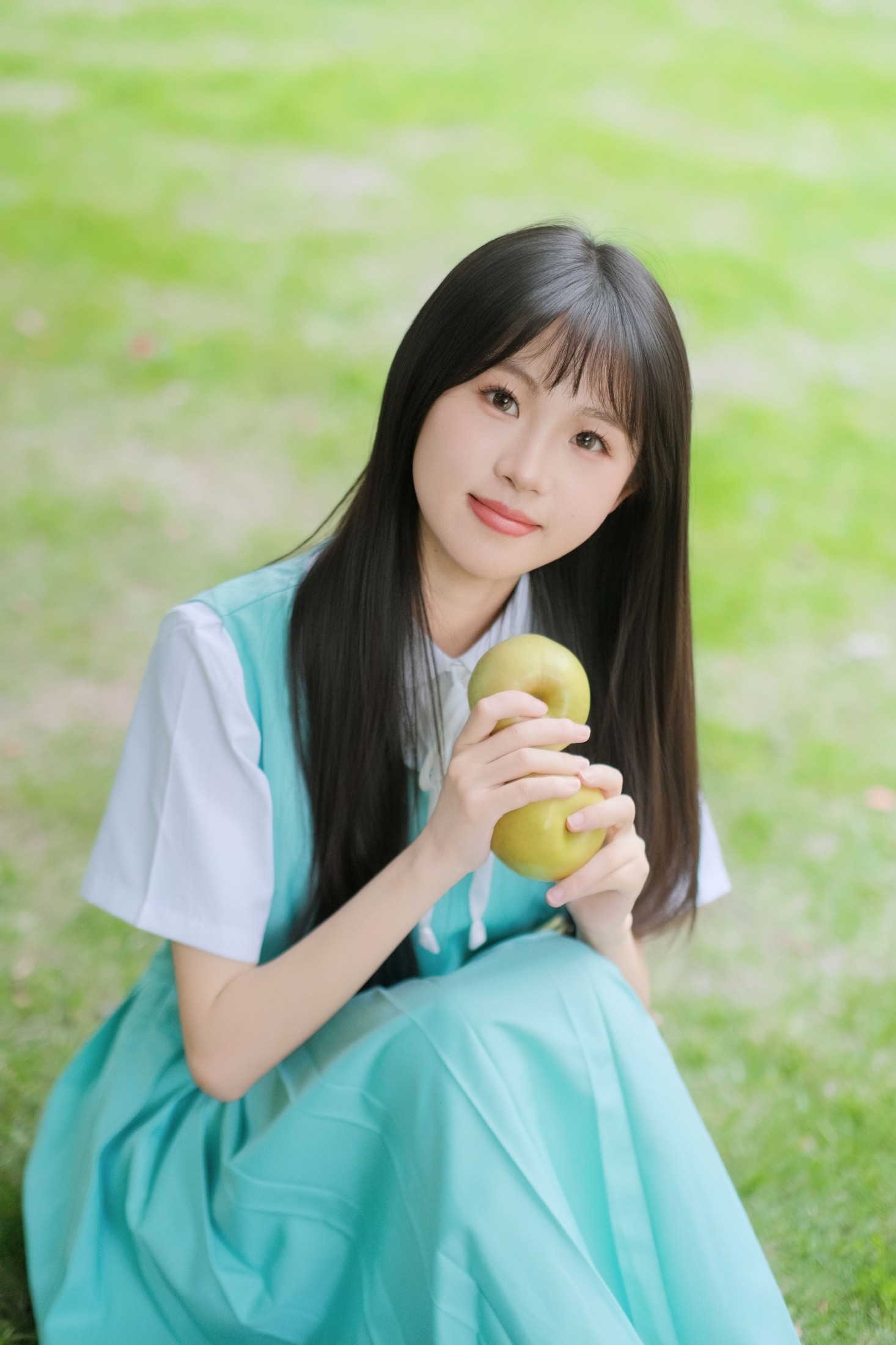 ID11108空气像青苹果 公车开满花朵 - 妍画集-妍画集