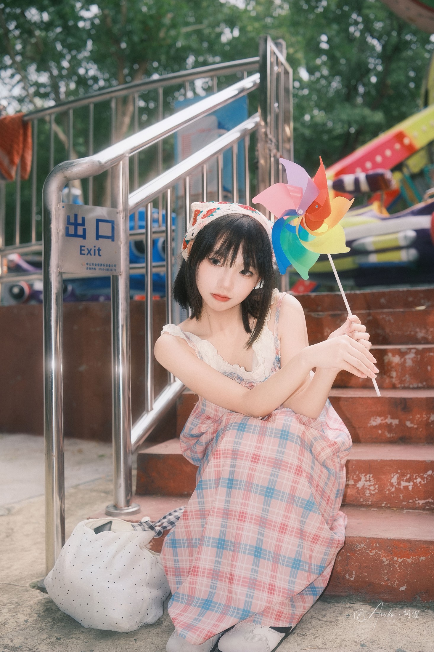 ID11666日系可爱少女游乐场一日游 - 妍画集-妍画集