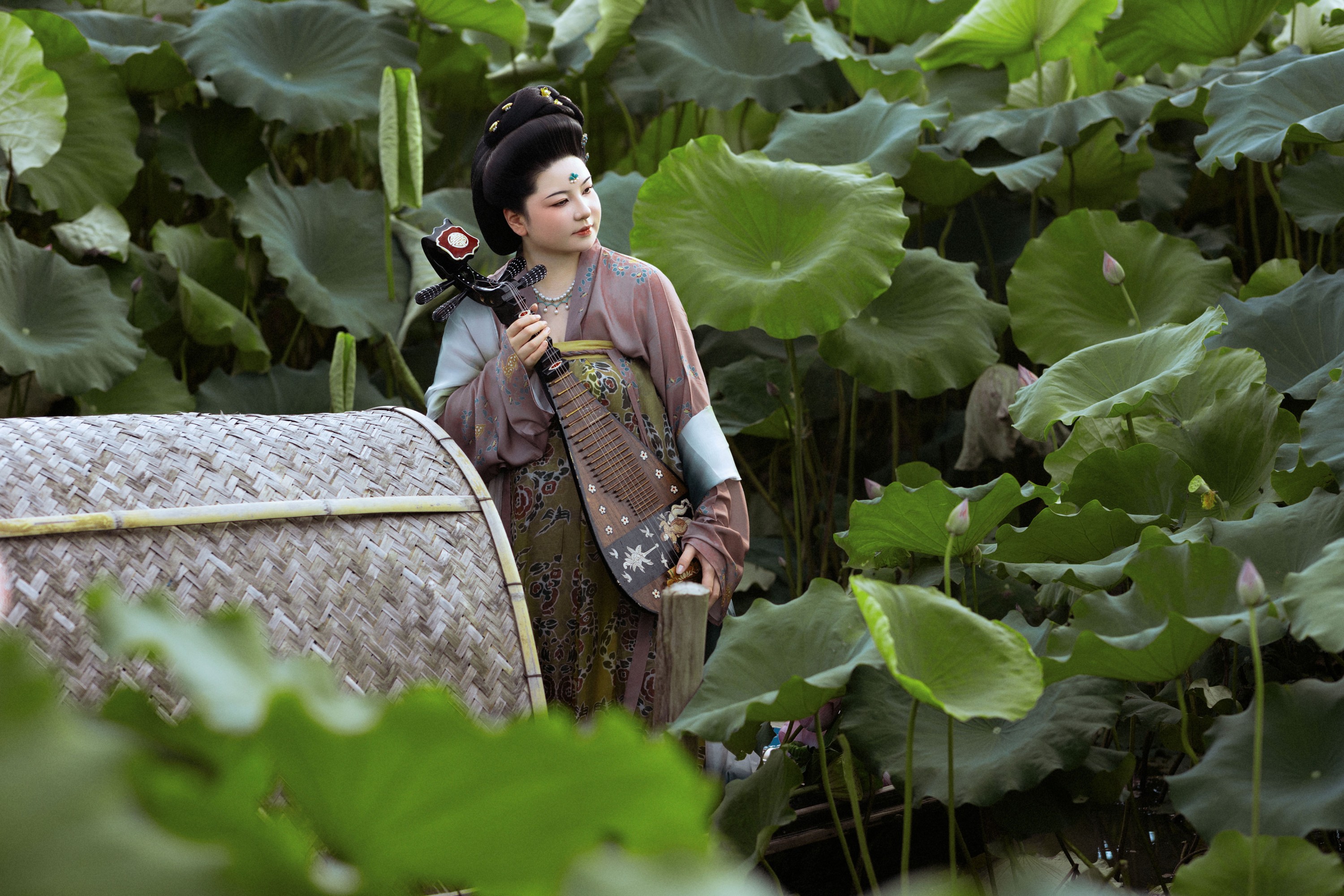 ID11815泊舟藕塘 - 妍画集-妍画集
