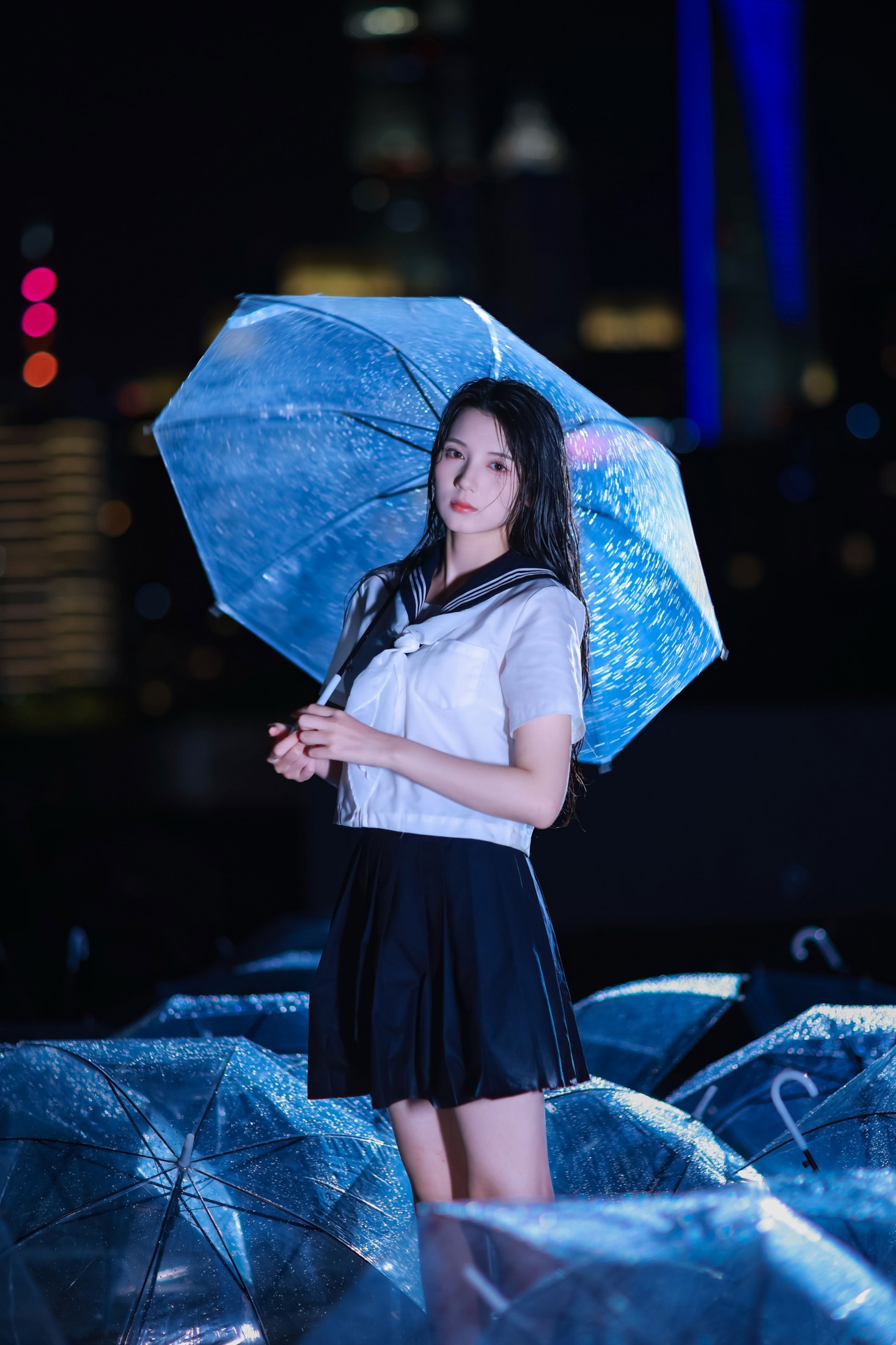 ID12105雨落时，心跳是伞面的碎光 - 妍画集-妍画集