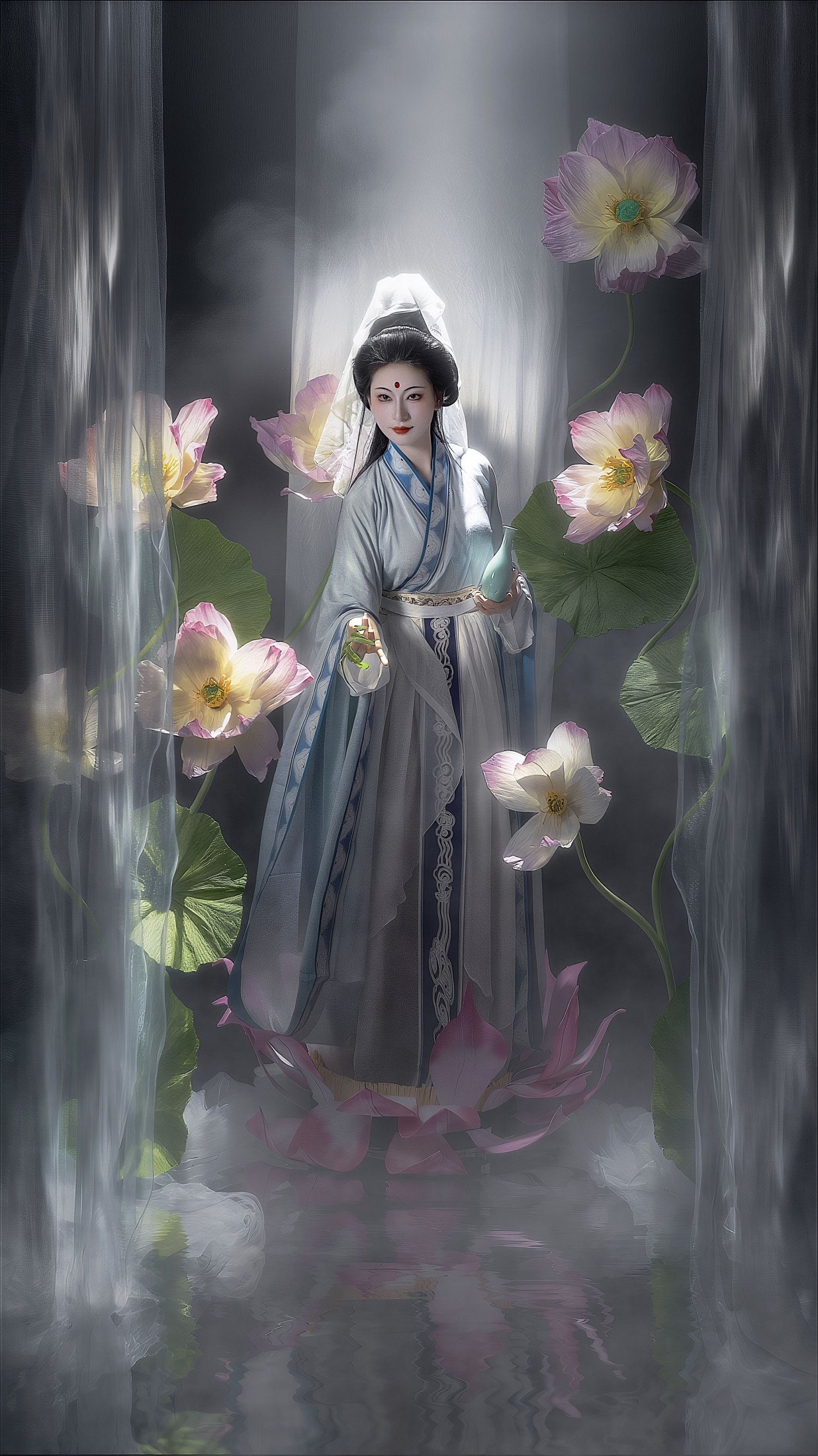 ID12095一瓣清荷，半卷禅诗-妍画集