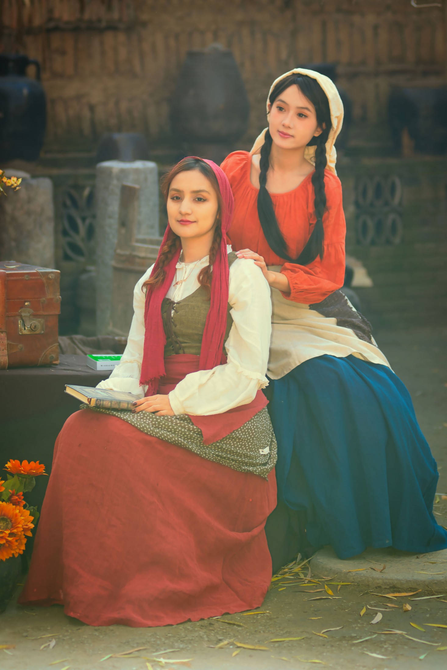 ID12626【欧美油画】少女之间的情愫-妍画集