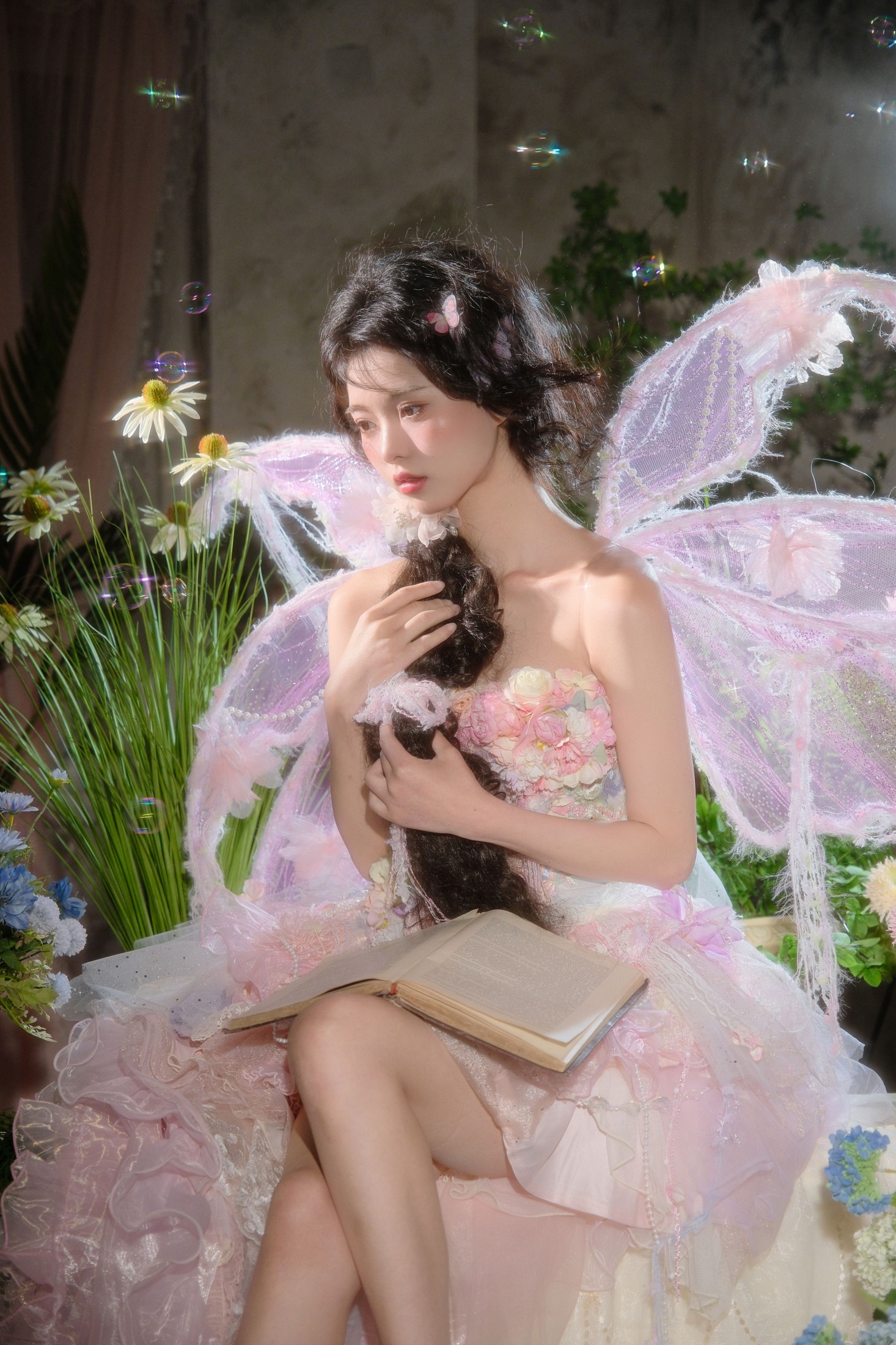 《粉雾微风里，蝴蝶与少女共舞》[11P] 插图3