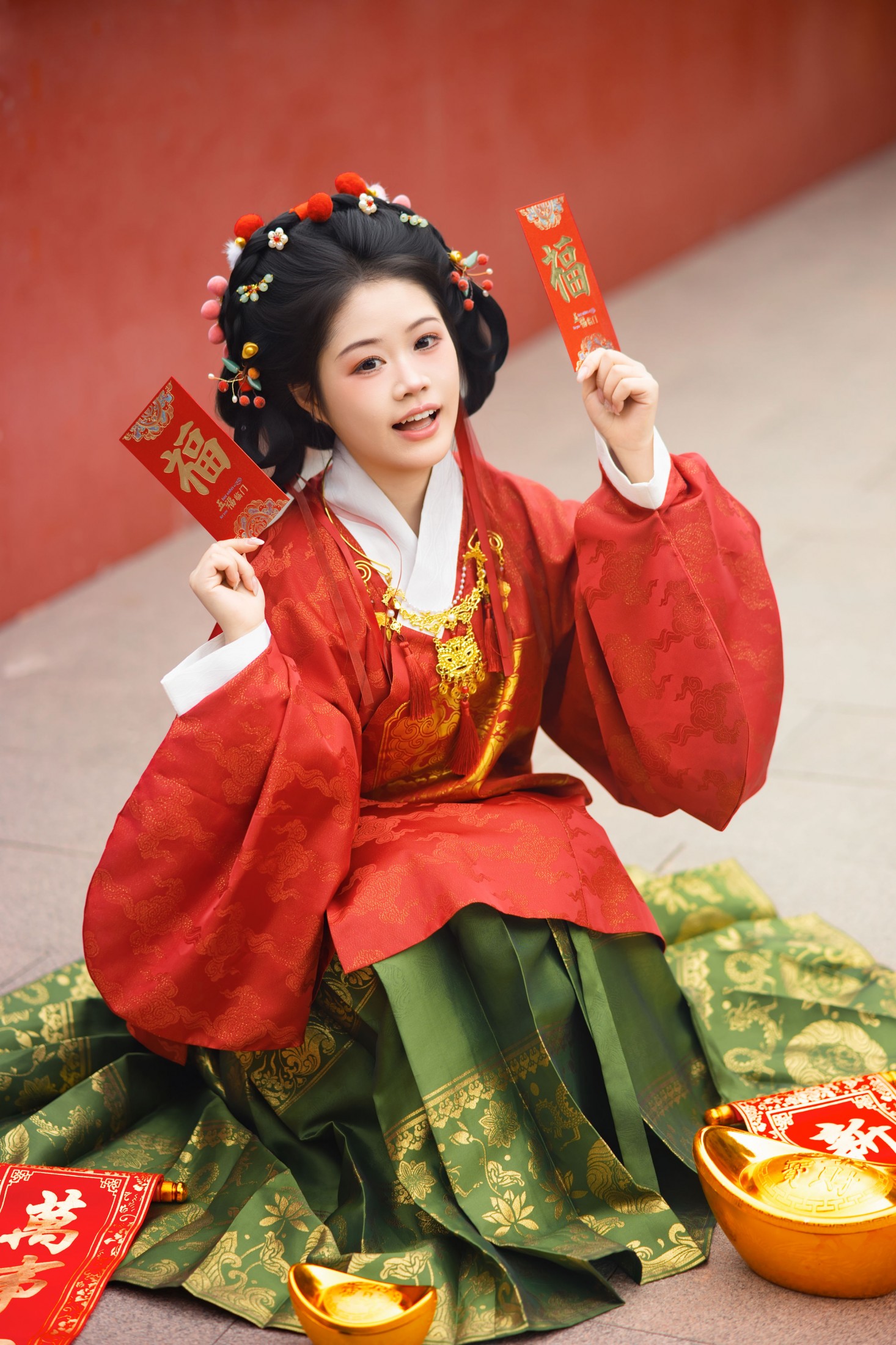 ID12923明制新年汉服写真-妍画集